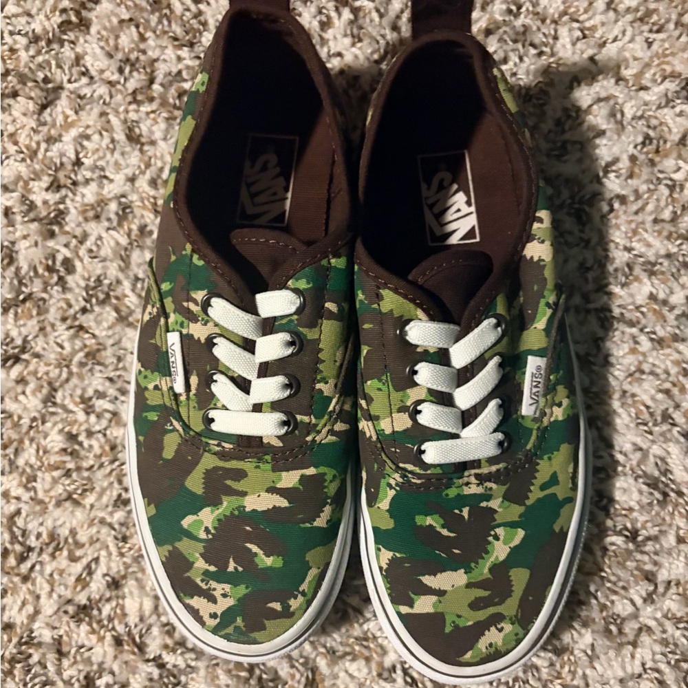 Vans Camouflage Sneakers size 3.0 big kids